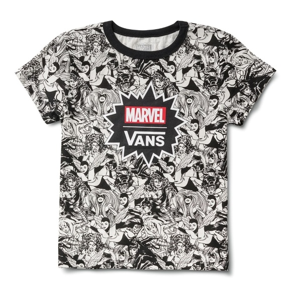 black and white vans t shirt women's